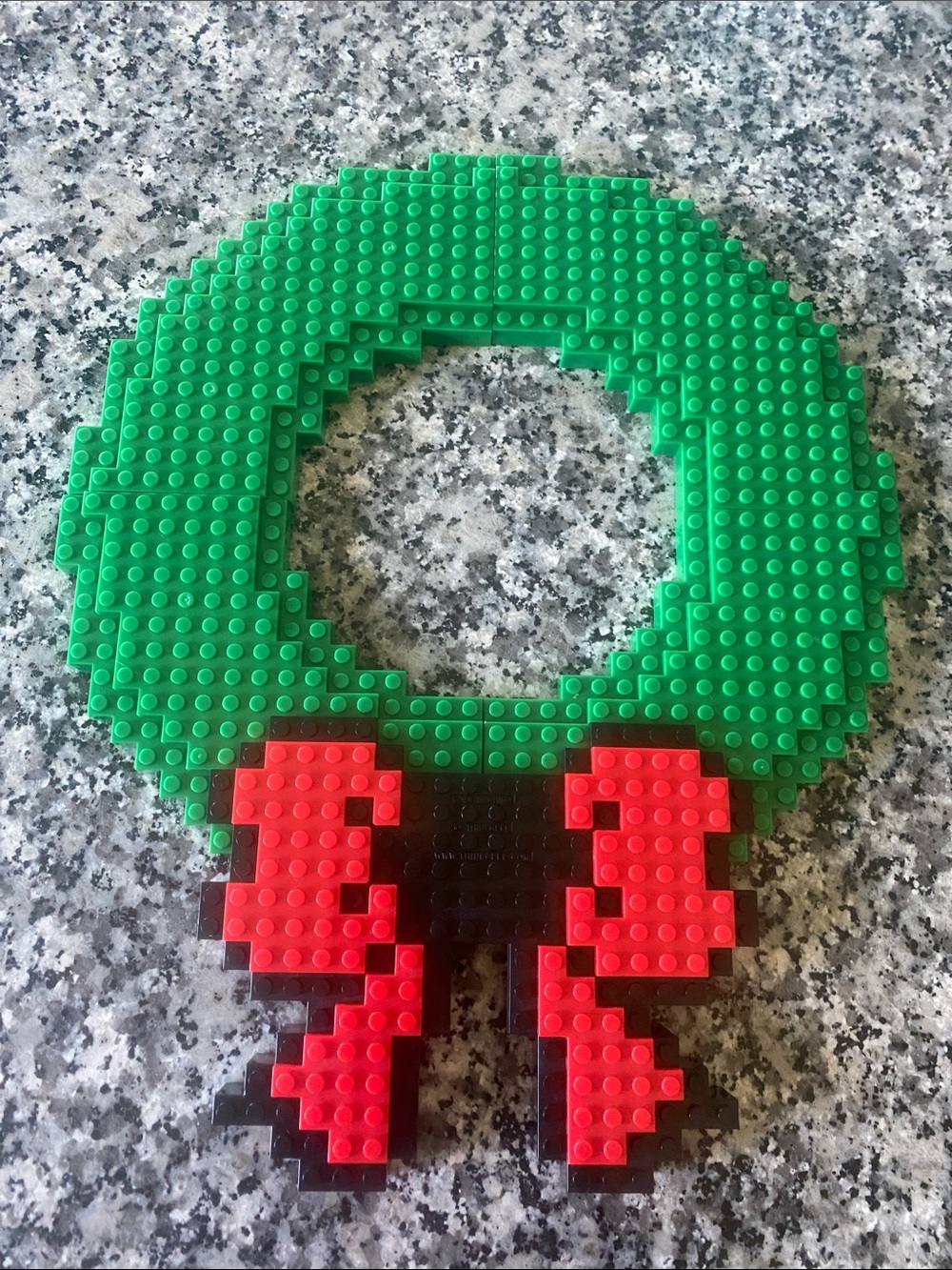 Block Christmas Holiday Wreath